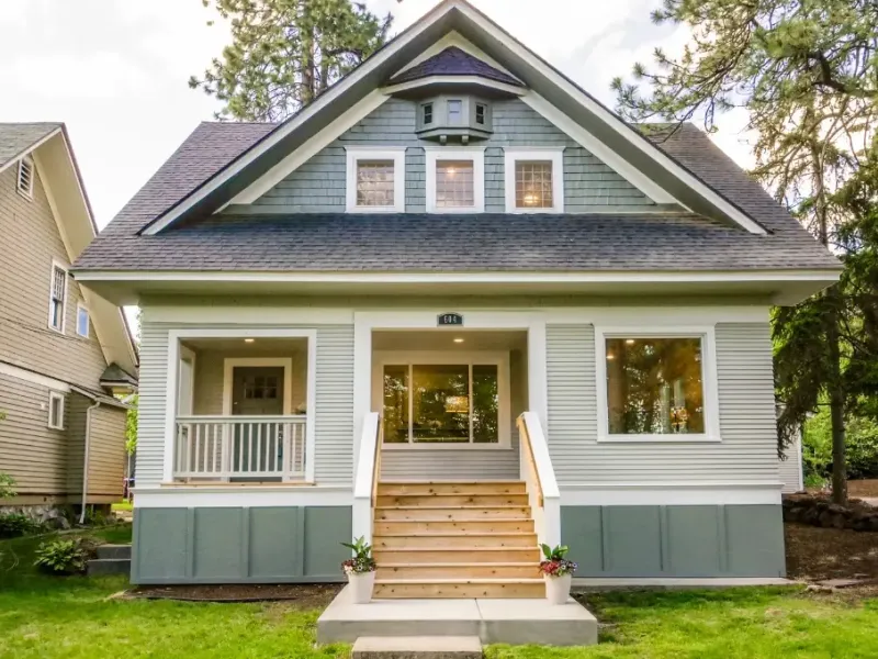Front of a small house.