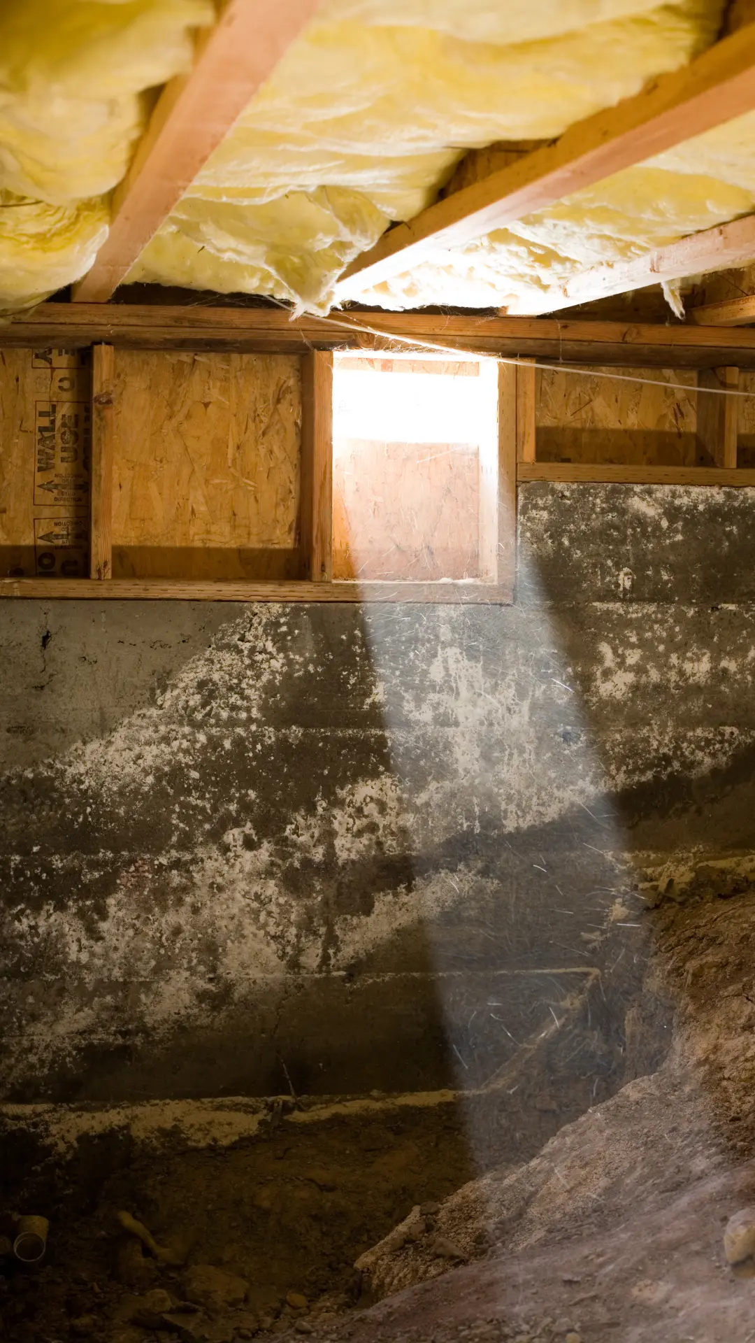 Crawl space insulation for residential.