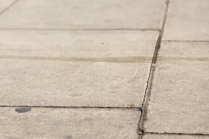 Concrete sidewalk.