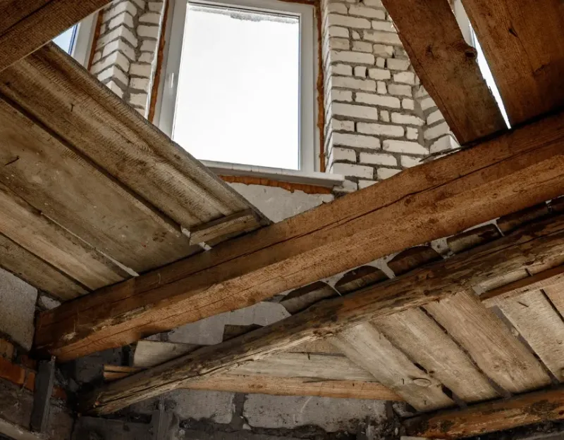 Wood can appear dammages of you see warps or insect bores.